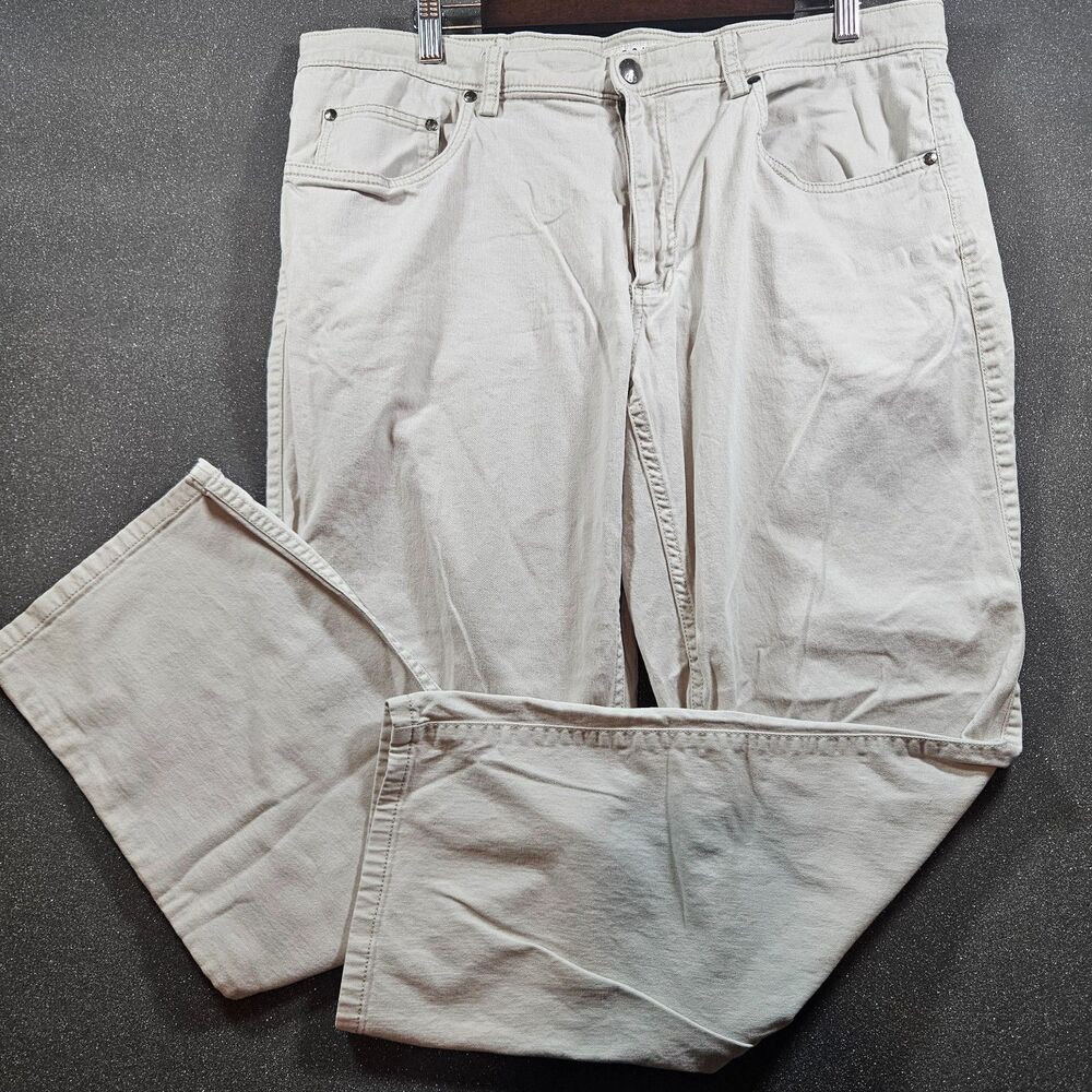 ROWM Men's 38x30 Beige Khaki Stretch Jeans Straight Leg Casual Pants